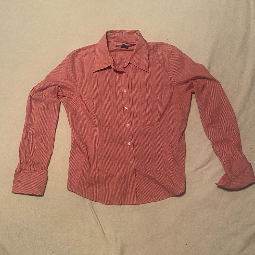 Vineyard Vines Red And White Striped Button Down Shirt Large Size 16